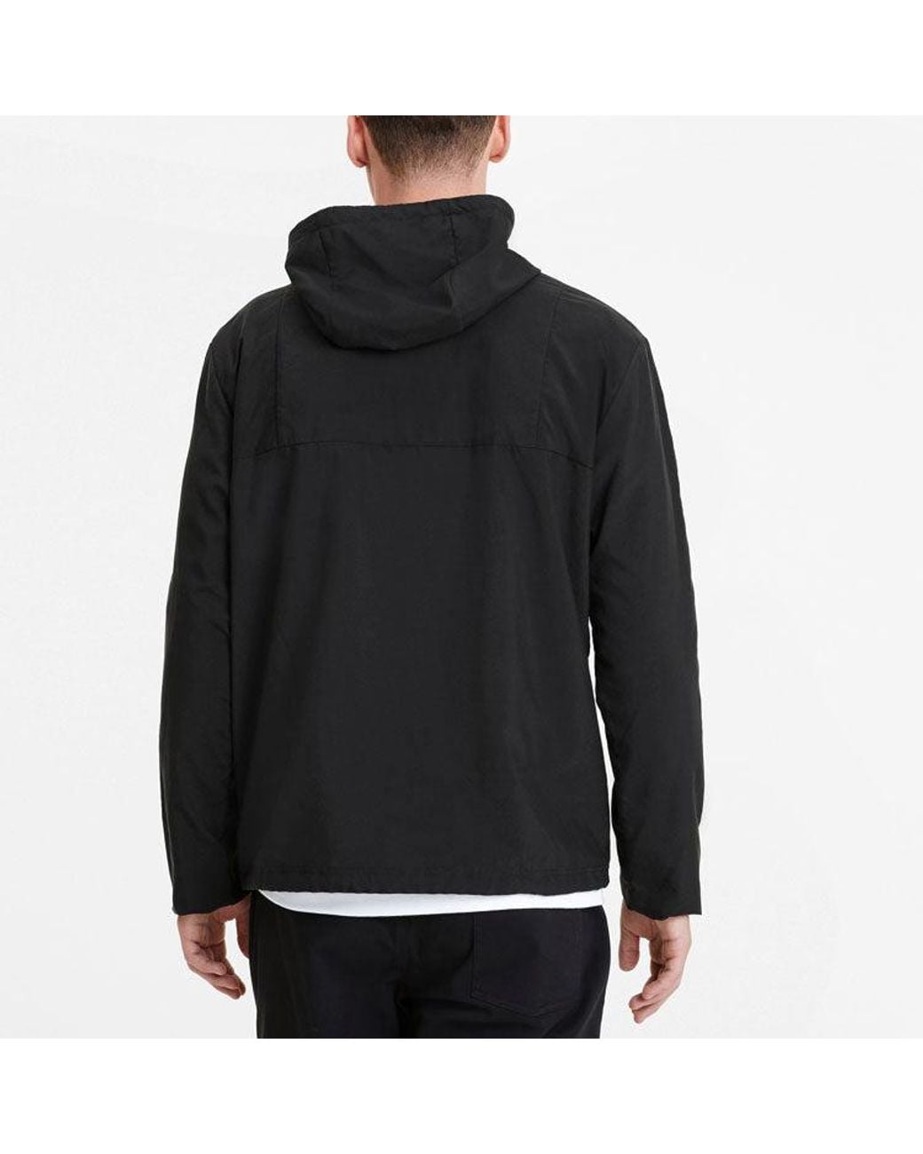 PUMA Black Full Sleeve Solid Jacket for men