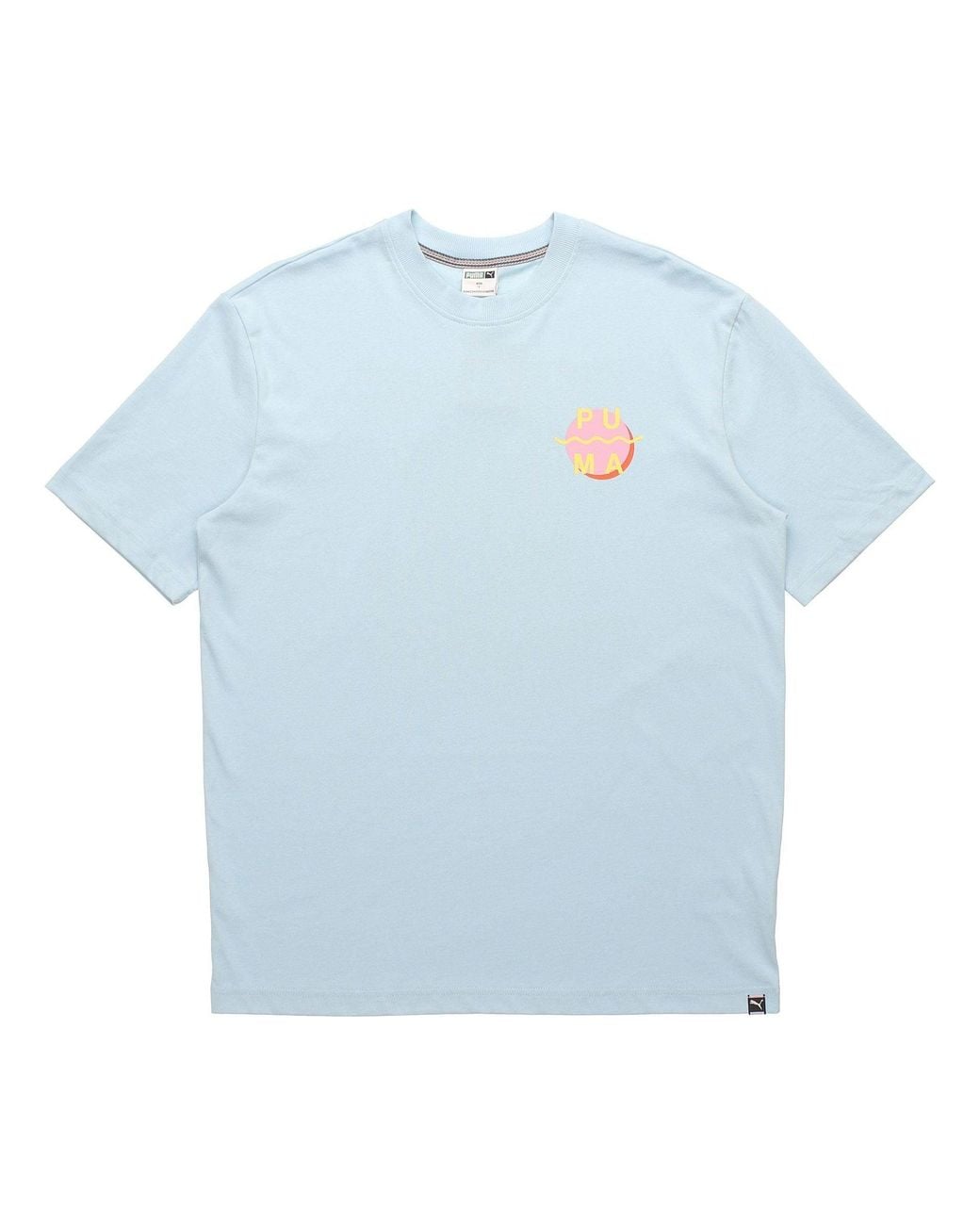 PUMA Blue Downtown Graphic Printed Short Sleeve Tee for men