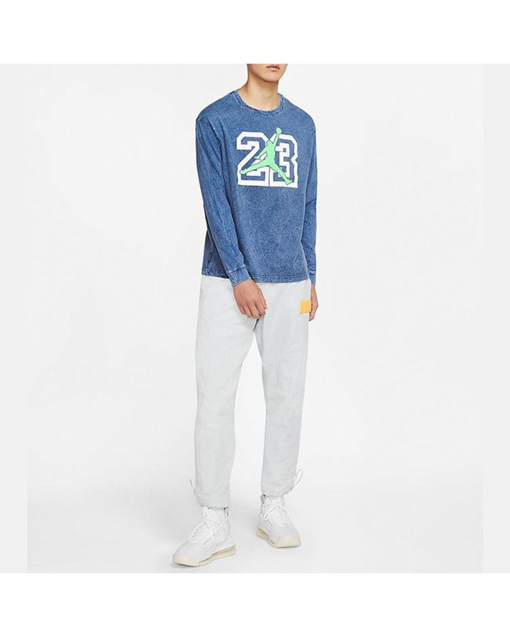 Nike Blue Legacy Aj13 Long Sleeves for men