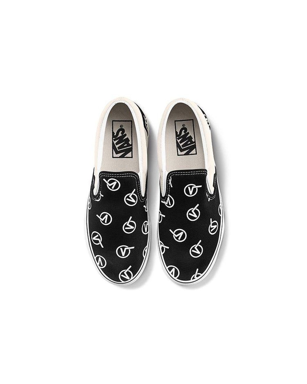 Vans Black Classic Slip-On 'Circle V' for men
