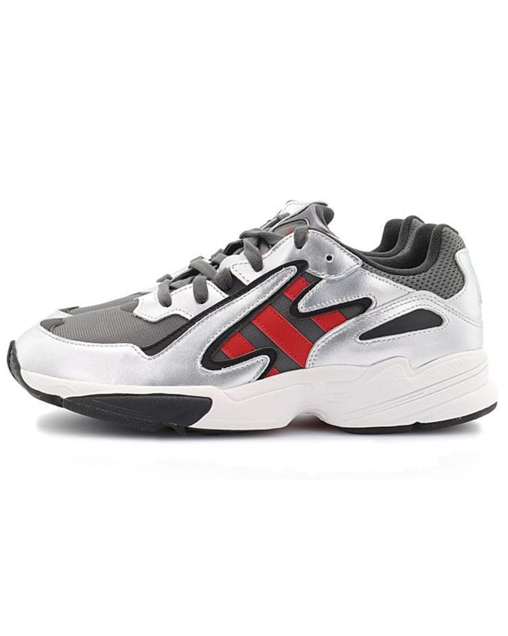 Adidas White Yung-96 Chasm Metallic Scarlet' for men