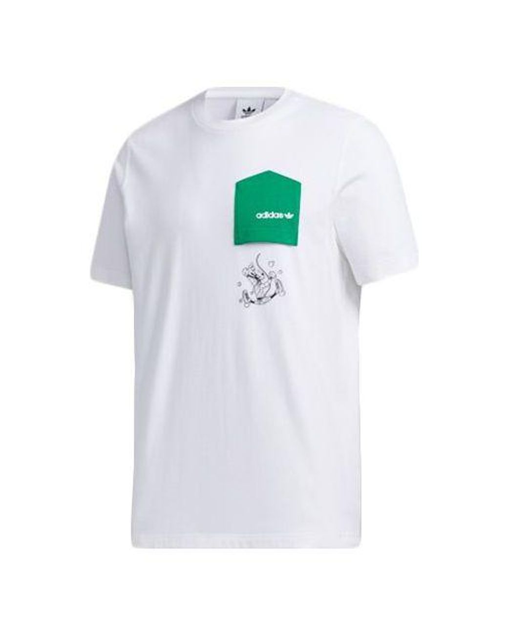 Adidas White X Disney Goofy T1 Crossover Pocket Short Sleeve for men