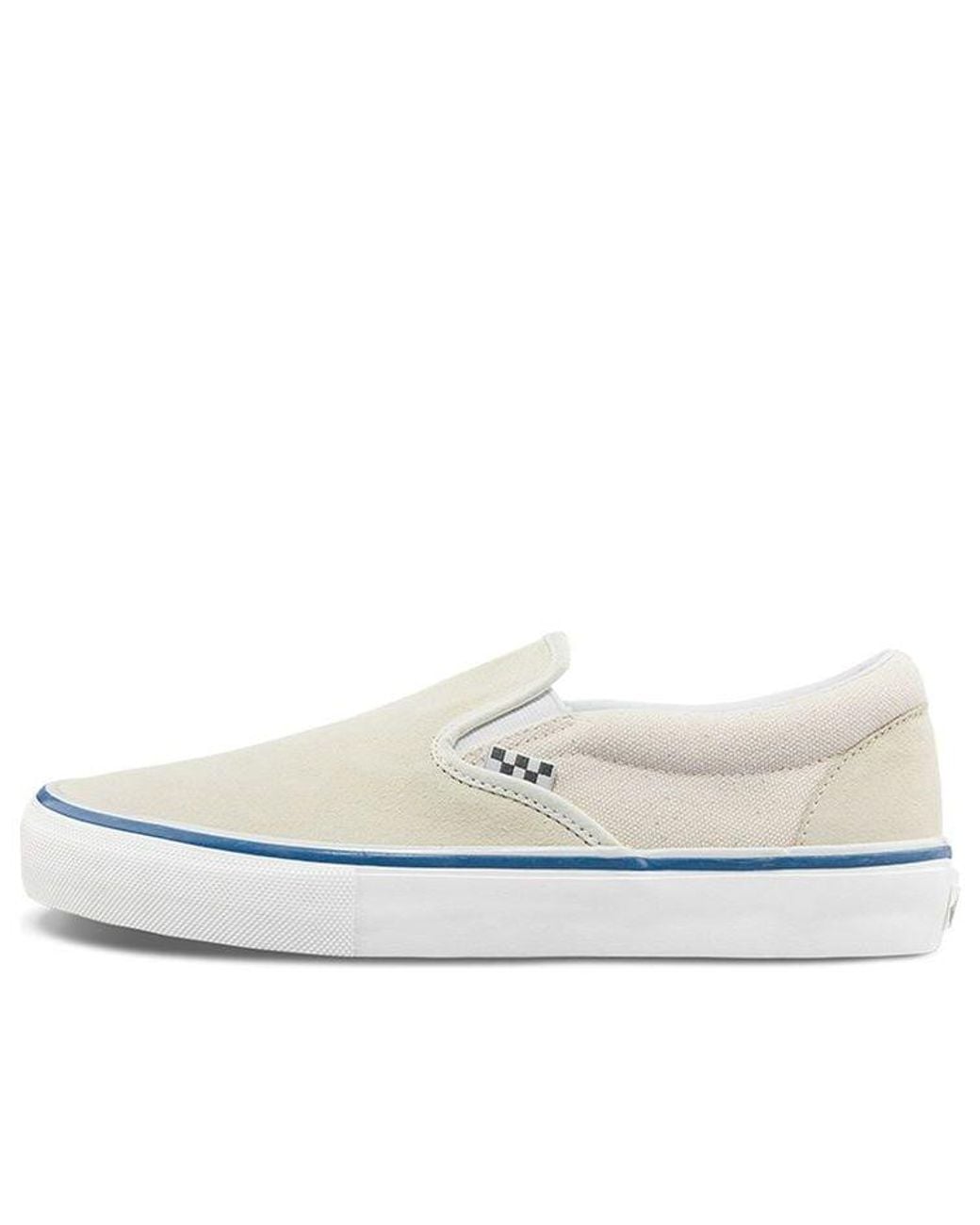 Vans White Slip-On Casual Low Tops Skateboarding Shoes for men