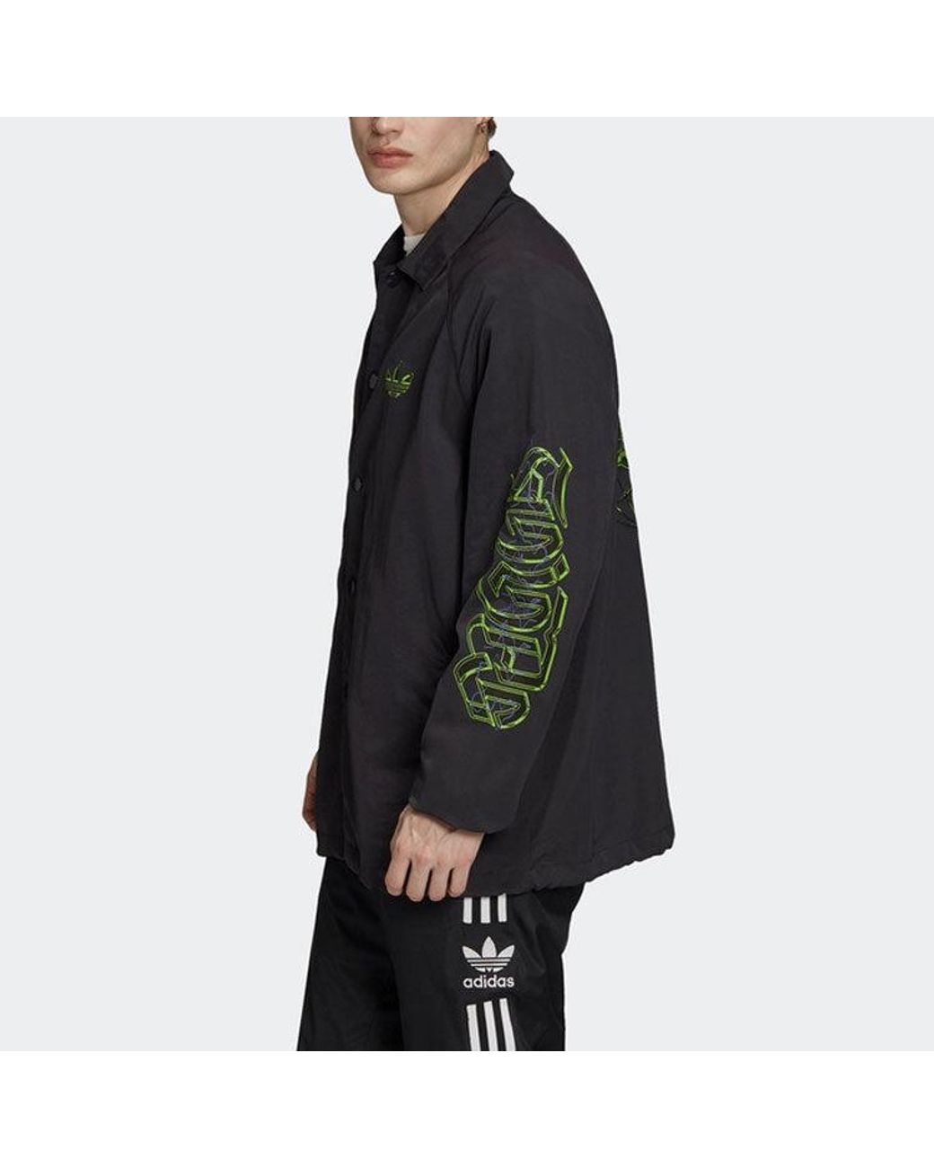 Adidas Black Originals Graphic Lw Wb Sports Jacket for men