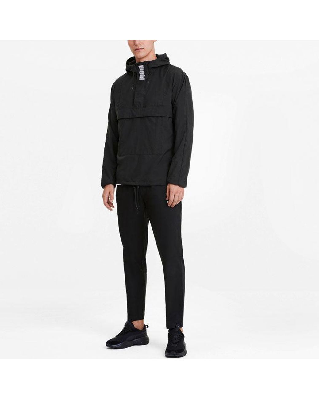 PUMA Black Full Sleeve Solid Jacket for men