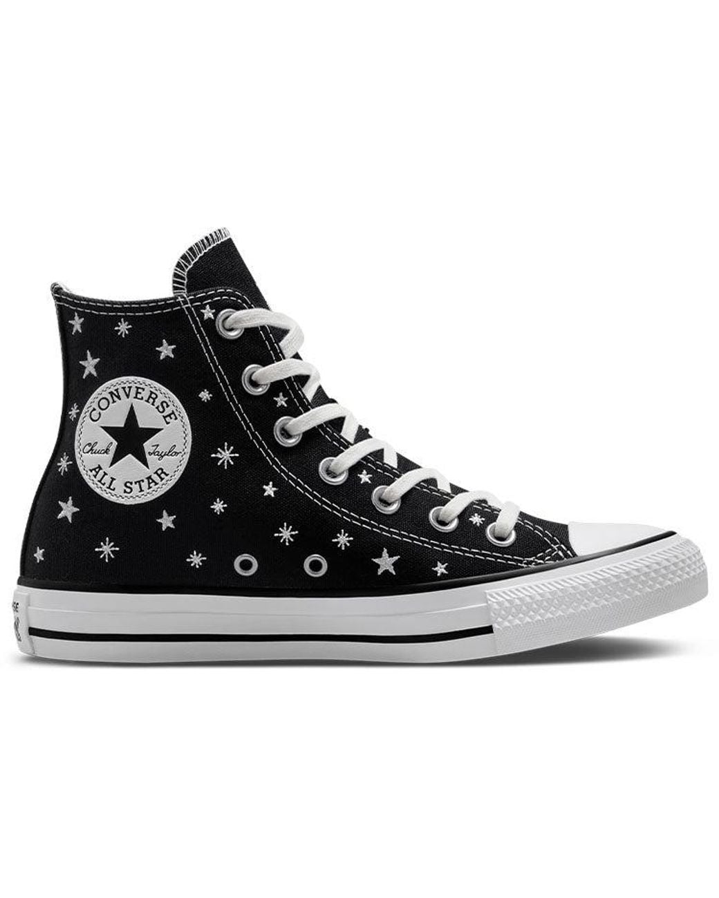 Converse Black (Wmns) Chuck Taylor All Star High 'Embroidered Stars'