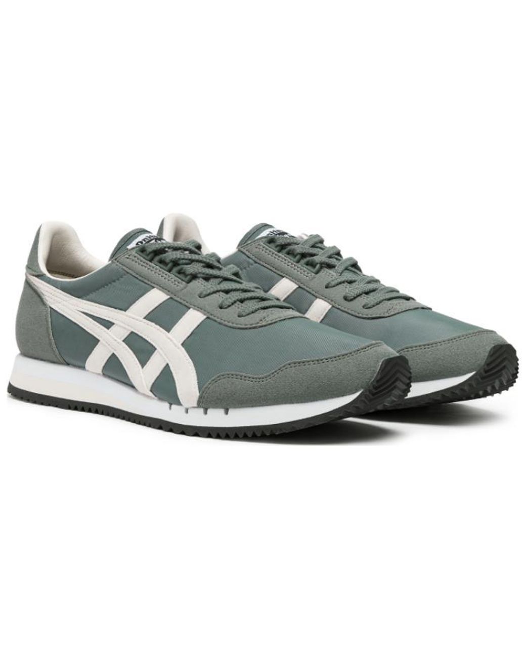 Onitsuka Tiger Green Dualio Marathon Running Shoes Cream' for men