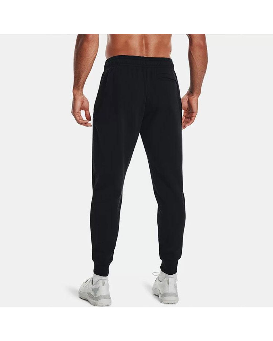 Under Armour Black Project Rock Rival Fleece Joggers for men