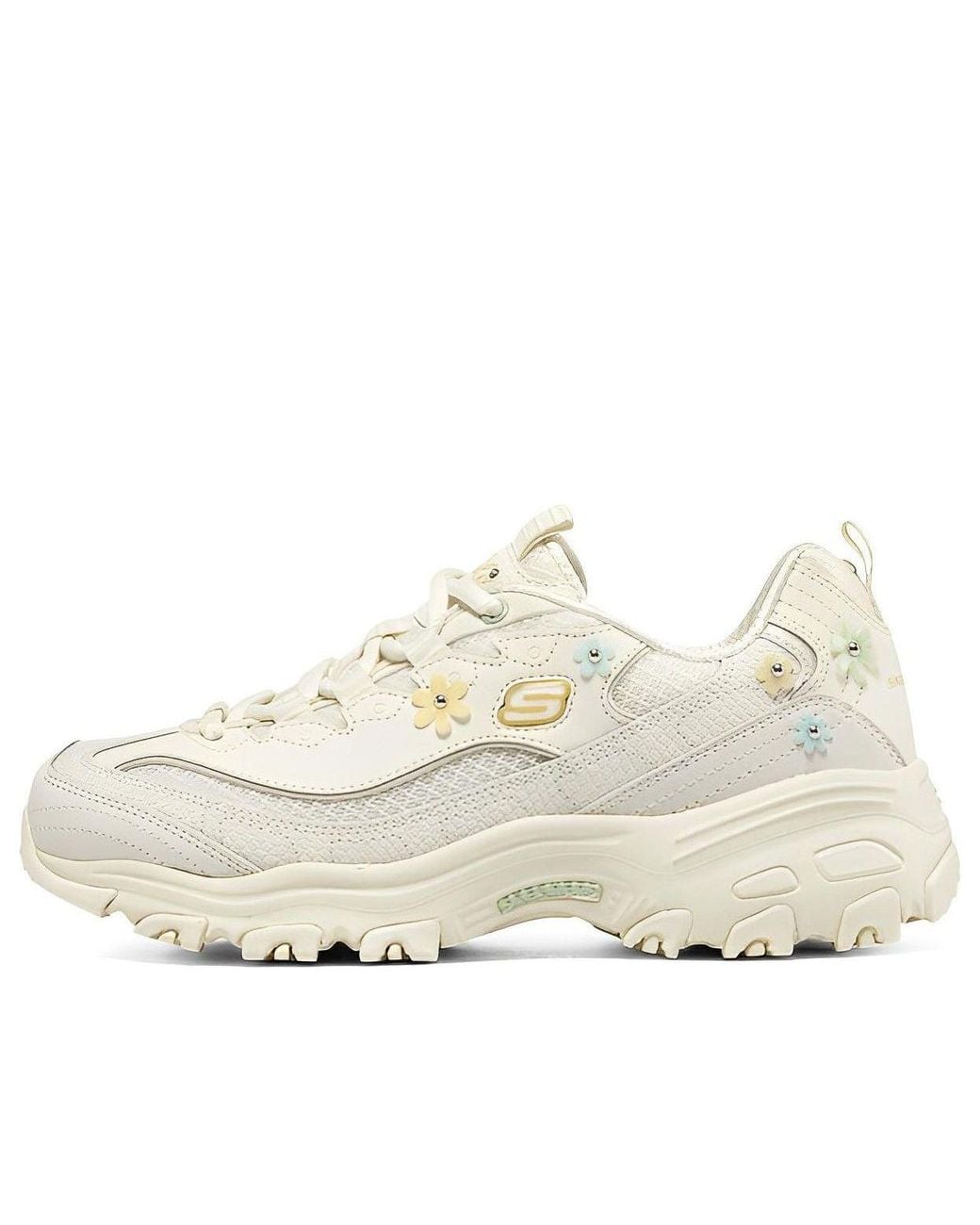 Skechers White (Wmns) D'Lites 1.0 'Cream'