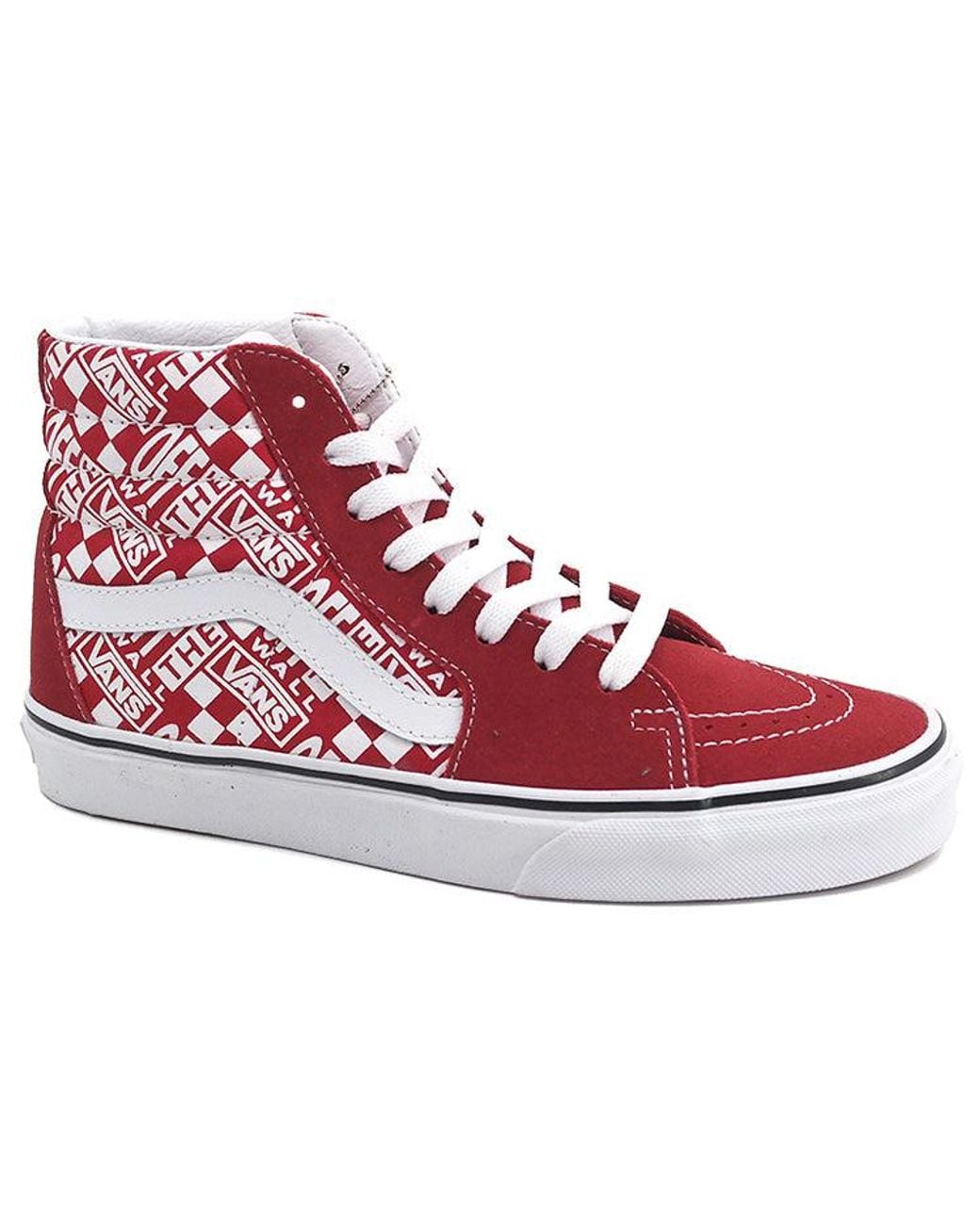 Vans Red Sk8-Hi Off The Wall Shoes for men