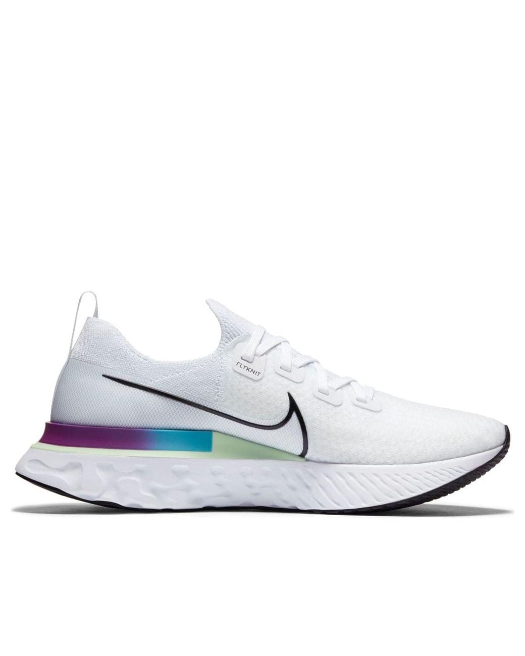 Nike White React Infinity Run Flyknit Vapor' for men