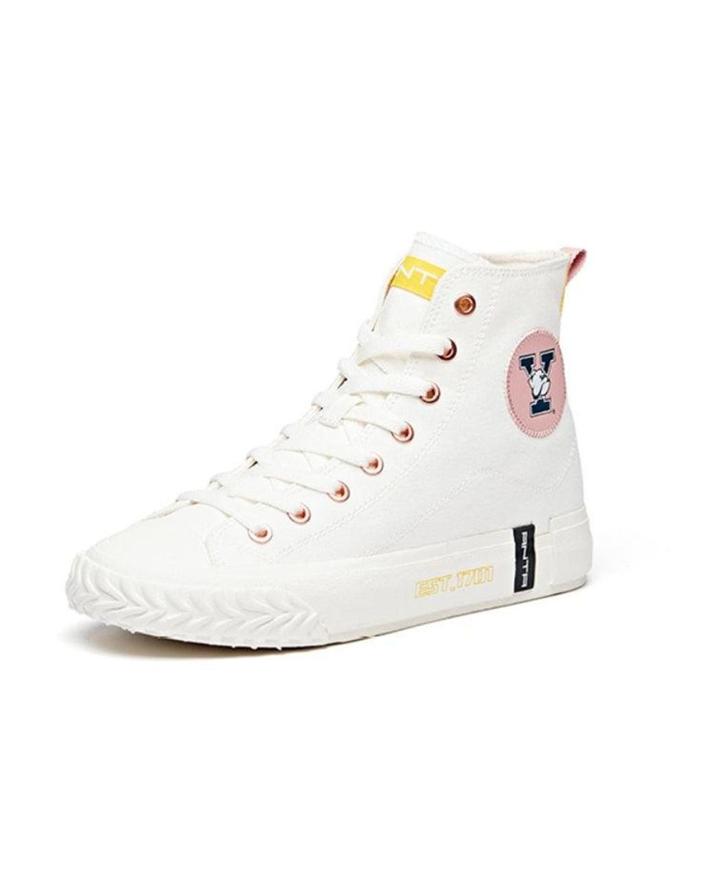 Anta White (Wmns) X Yale Hight Top Canvas Shoes 'Cream'