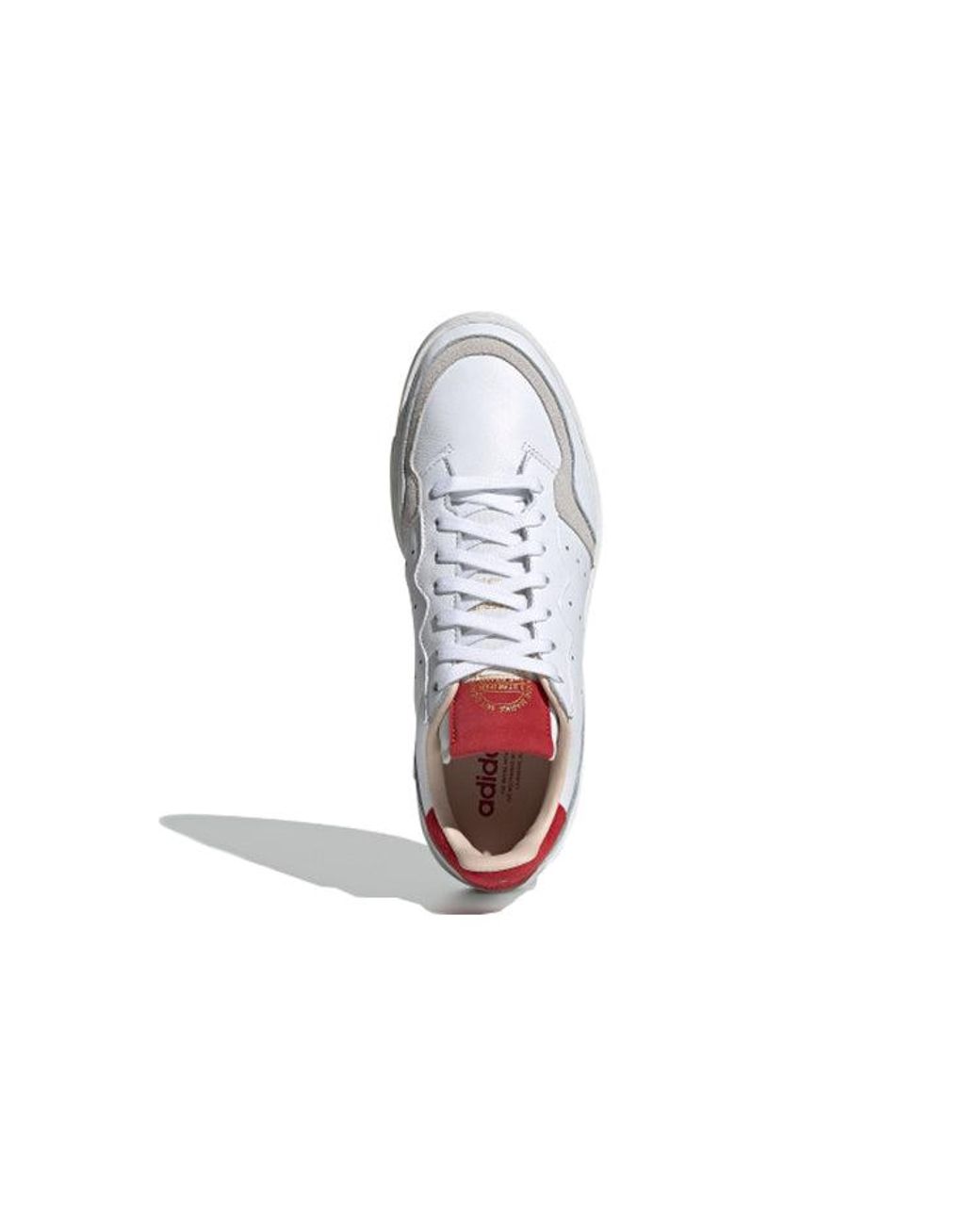 Adidas White Supercourt Scarlet' for men