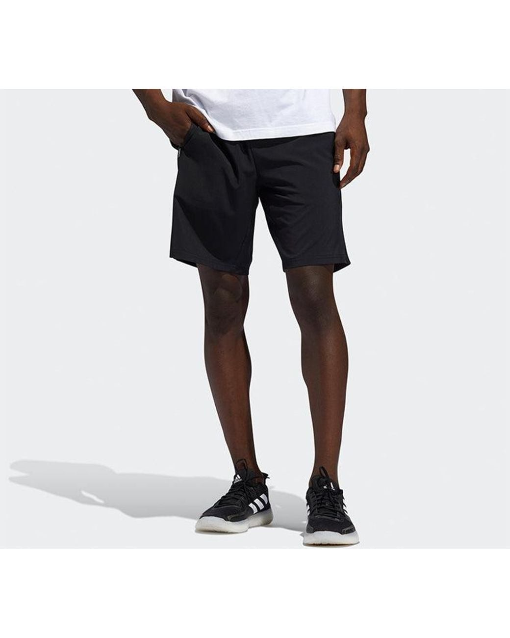 Adidas Blue M Short Library Logo Sports Shorts for men