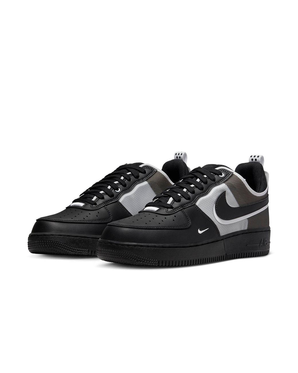 Nike Black Air Force 1 React Dm0573-002 Sneaker Lifestyle Shoes for men