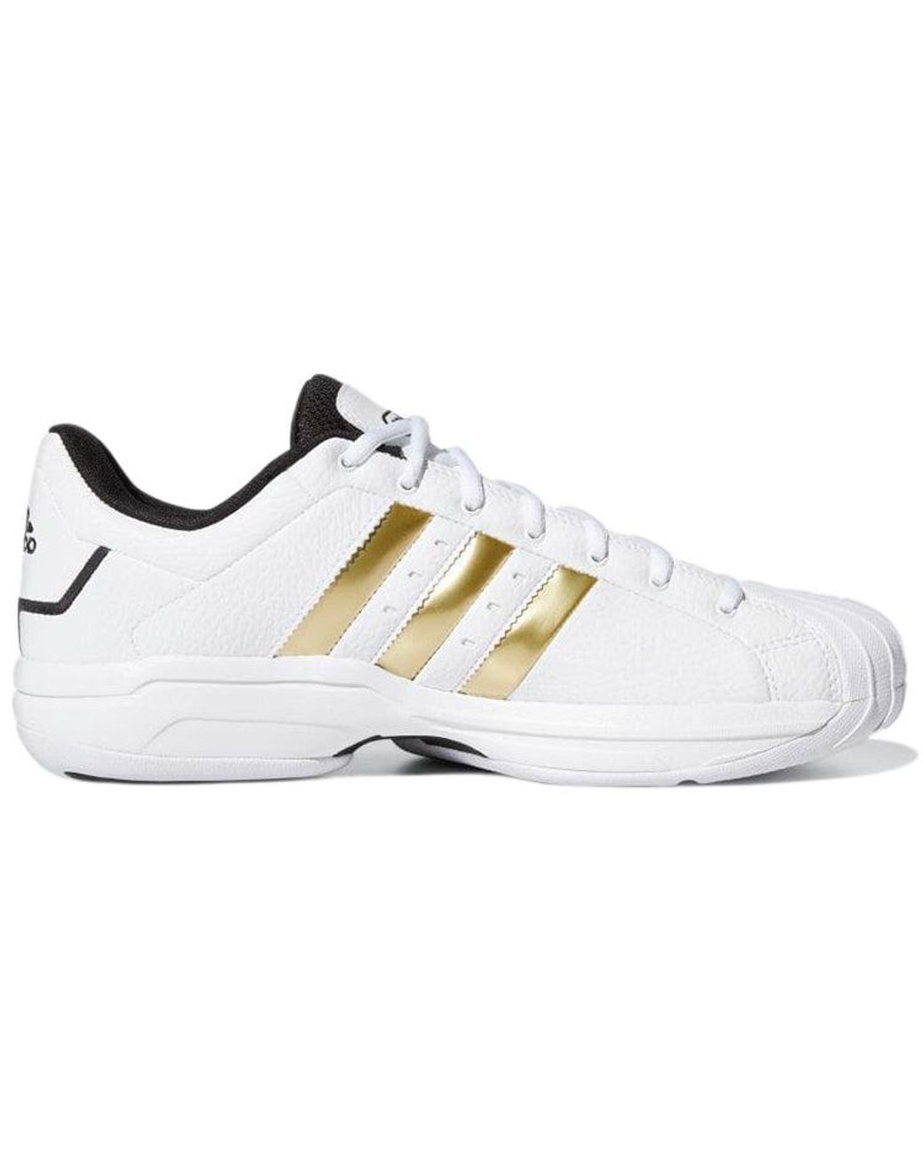 Adidas White Pro Model 2G Low Metallic' for men