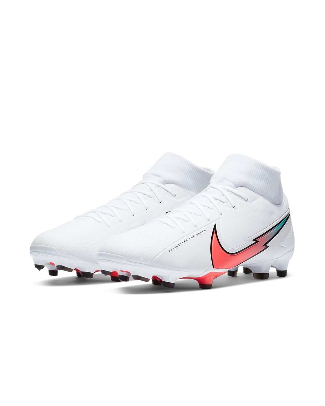 Nike White Mercurial Superfly 7 Academy Mg Crimson Jade' for men
