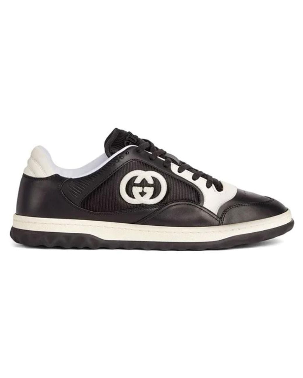 Gucci Black Double G Logo Low-Top Sneakers for men
