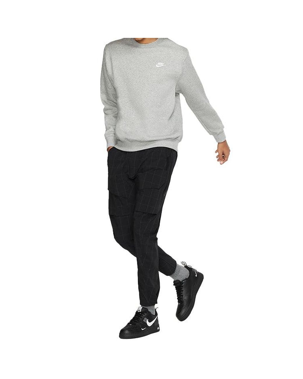 Nike Gray Sportswear Club Small Logo Long Sleeves for men