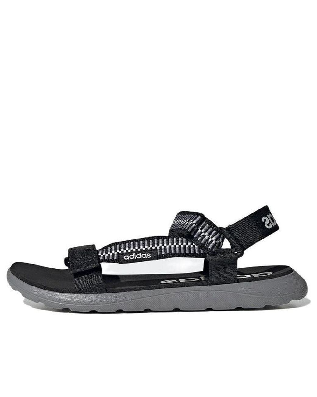 Adidas Black Comfort Sandal 'Core' for men