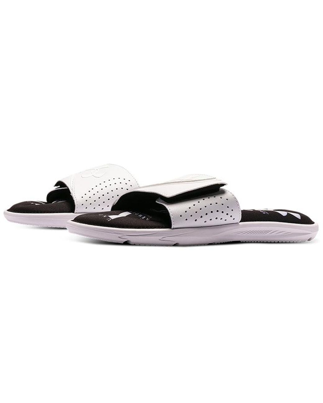 Under Armour Black Ignite 6 Graphic Strap Slide for men