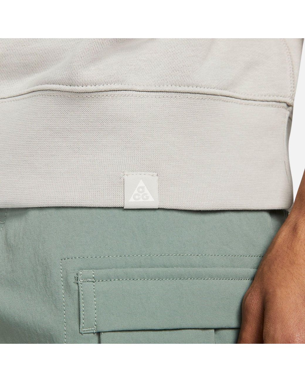 Nike Gray Acg Dry Fit Short Sleeve French Terry Crew 'Light Iron Ore' for men