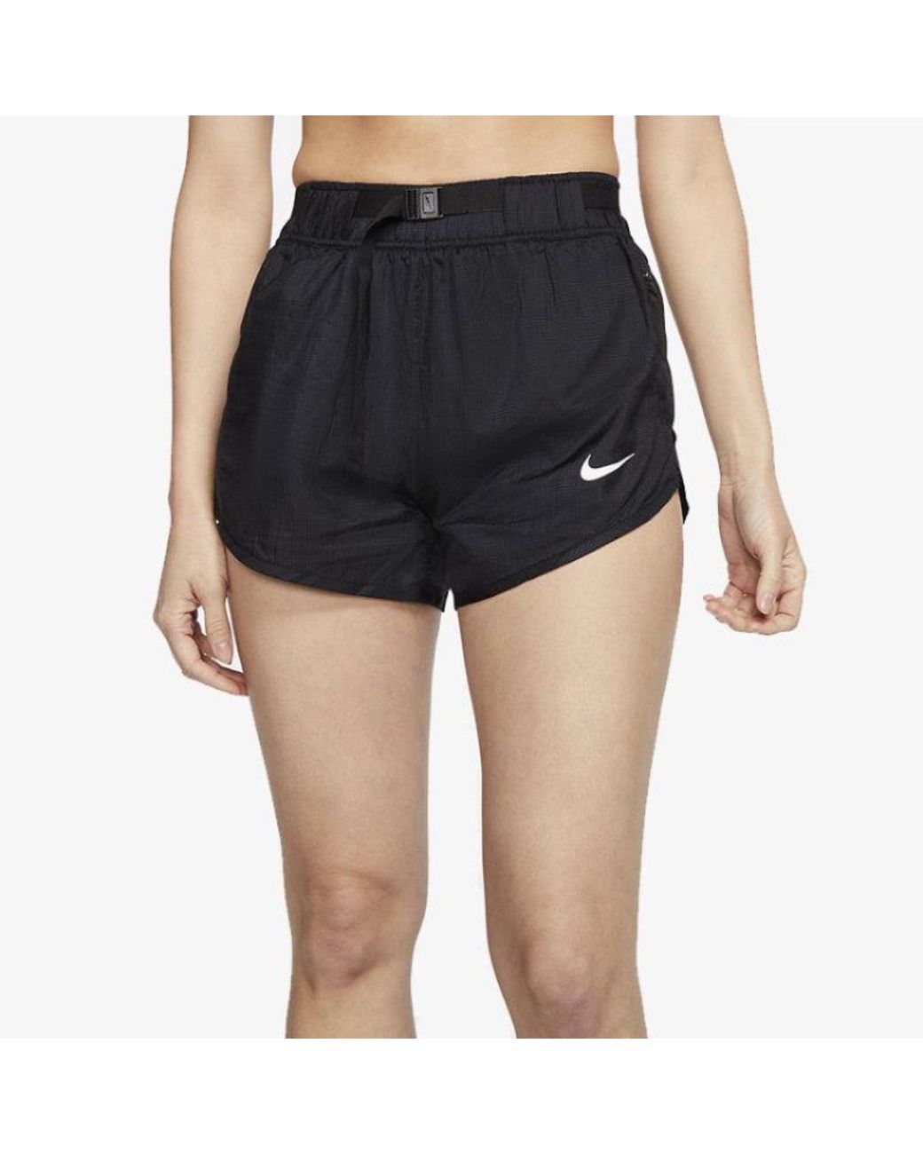 Nike Black (Wmns) Belt Design Breathable Casual Sports Running Shorts