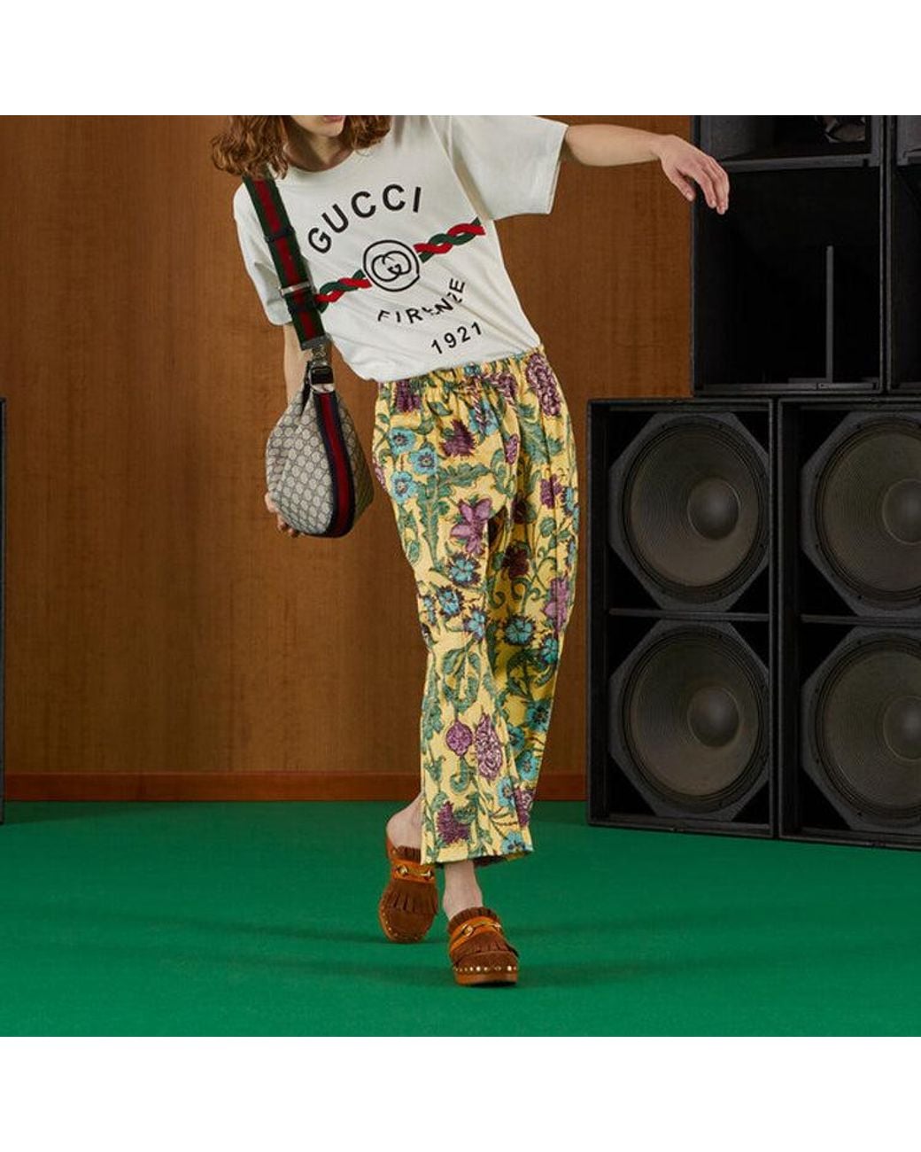 Gucci Pink Firenze Print Tee for men