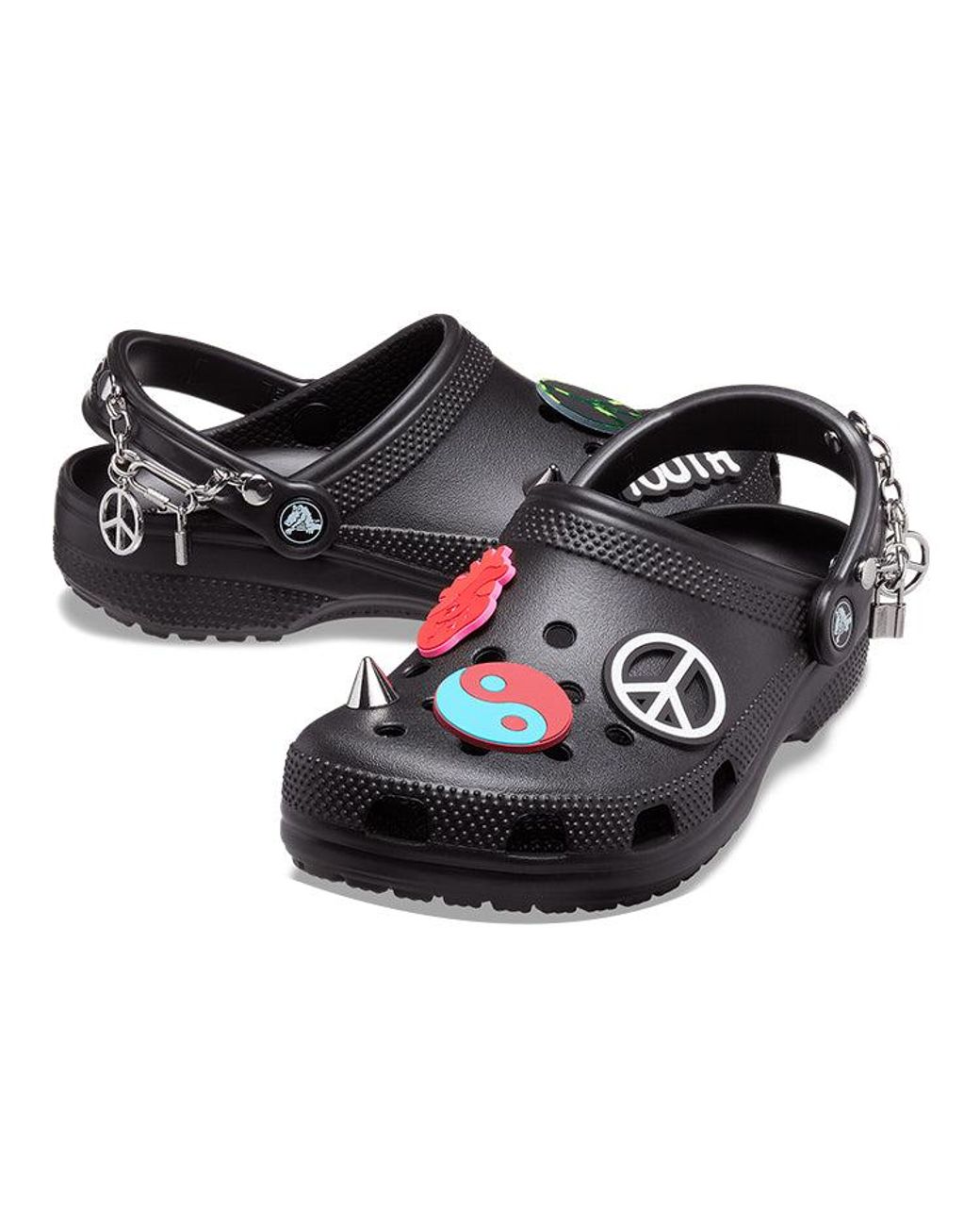 CROCSTM Black Classic Feel The Positivity Casual Sandals