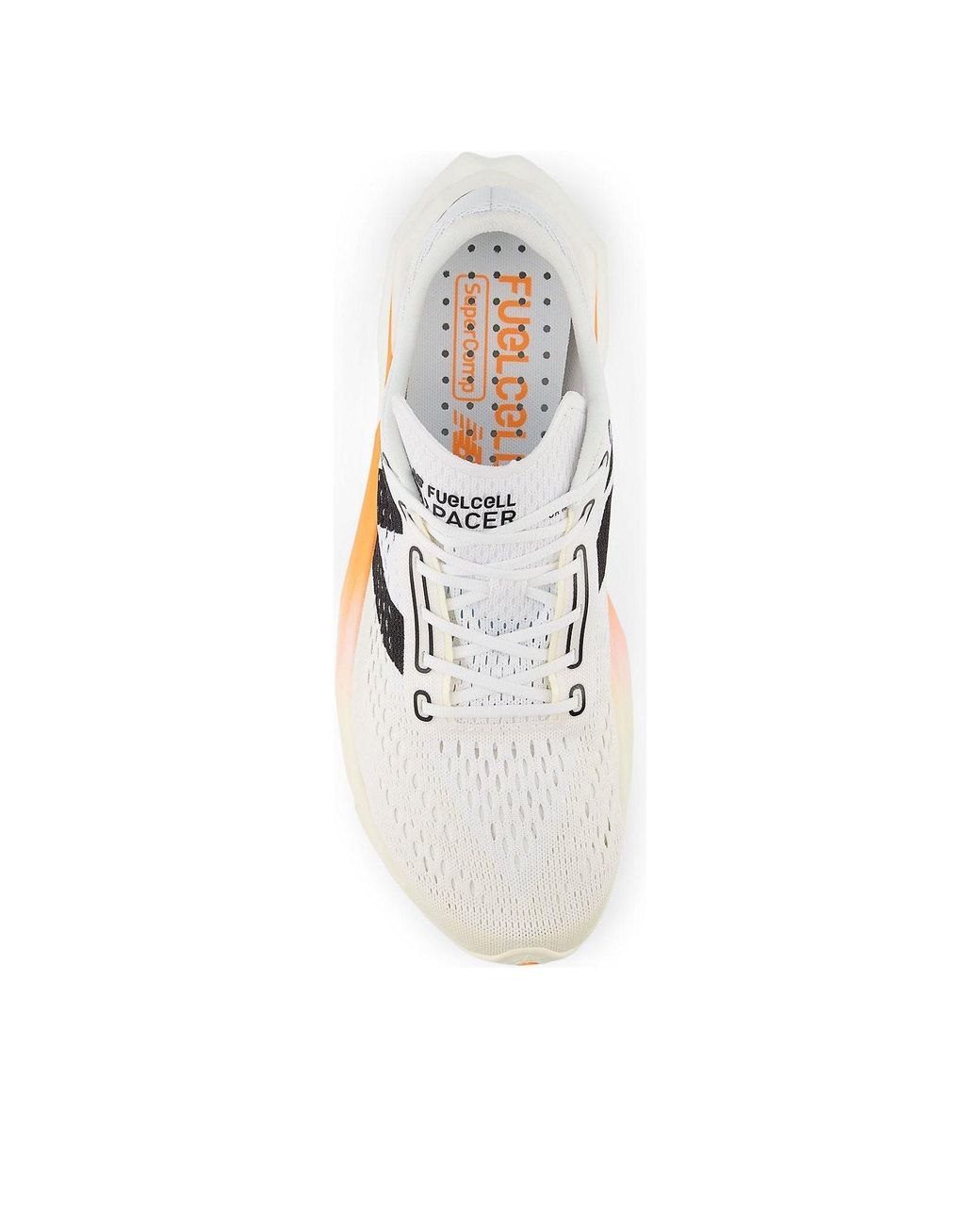 New Balance White Fuelcell Supercomp Pacer V2 'Hot Mango' for men