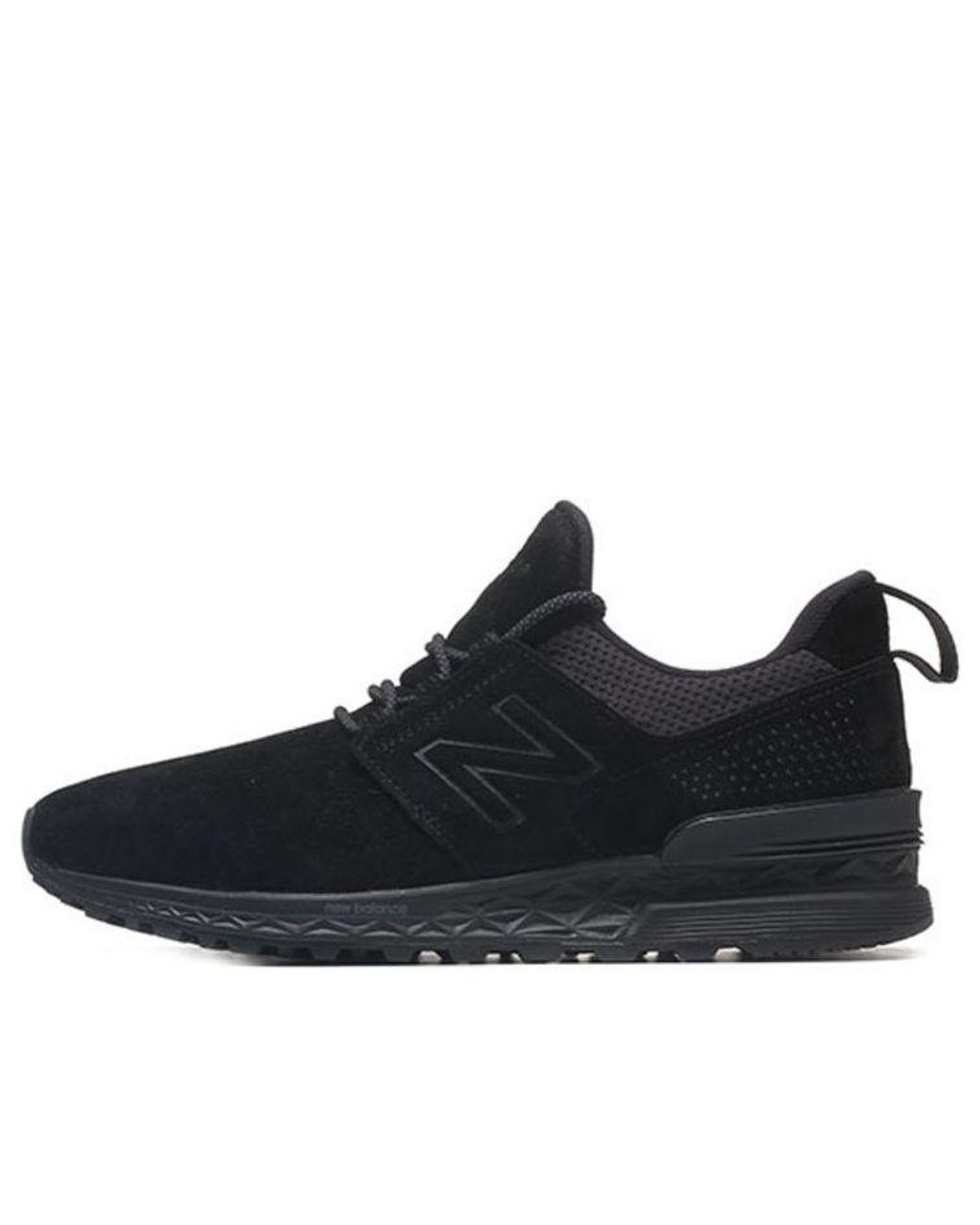 New Balance Black 574S Series Suede for men