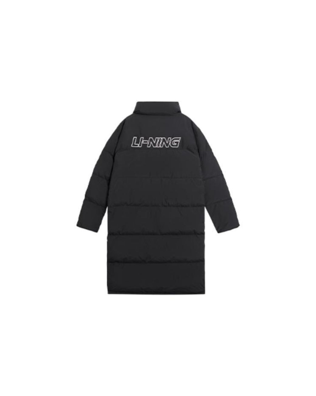 Li-ning Black Graphic Long Down Jacket for men