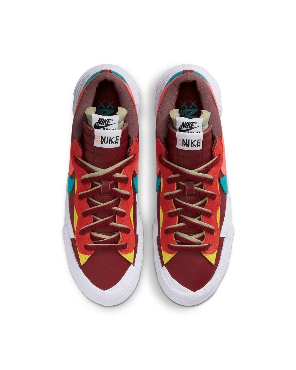 Nike Red X Sacai X Kaws Blazer Low 'Team' for men