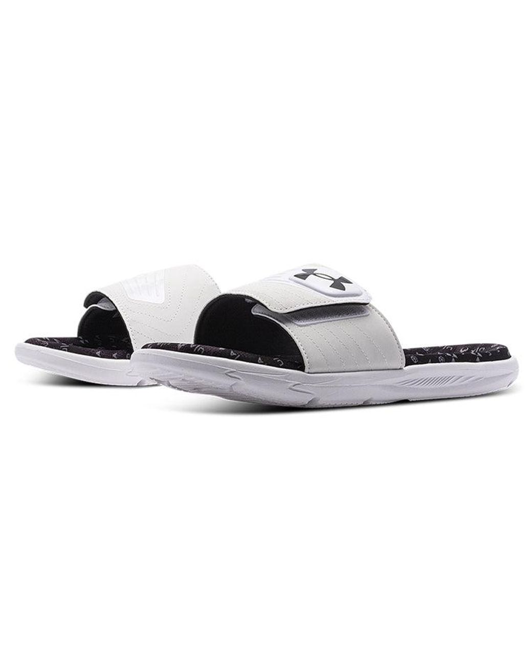 Under Armour White Mercenary 12 Slide for men