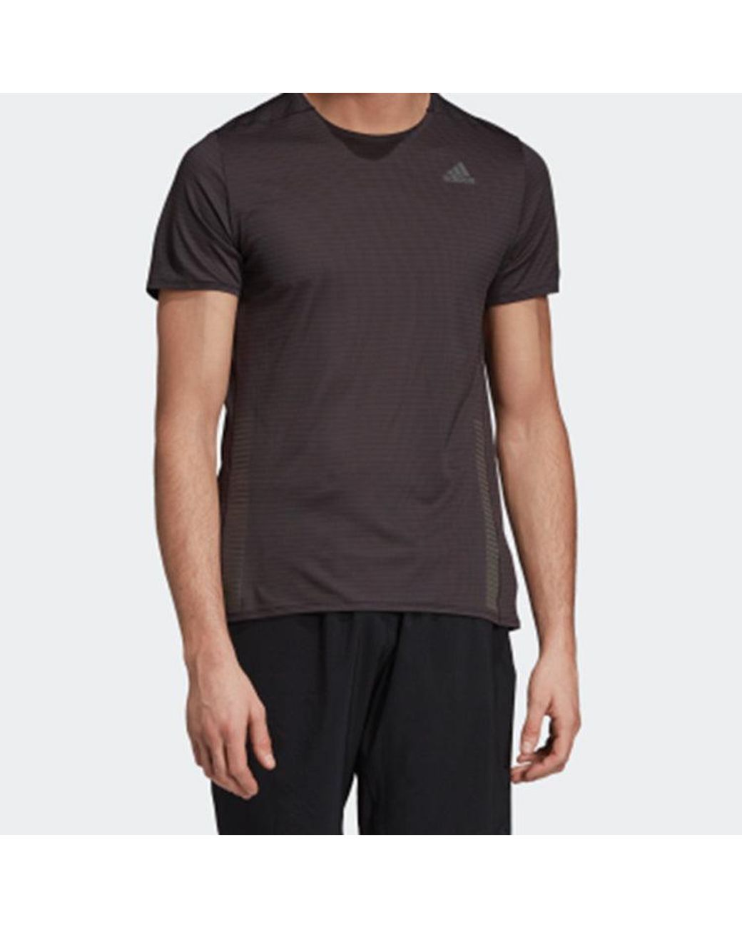 Adidas Black 25/7 Tee Chill Running Sports Short Sleeve for men