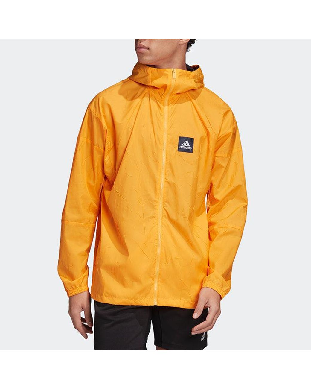 Adidas Orange Wnd Primeblue Jacket for men