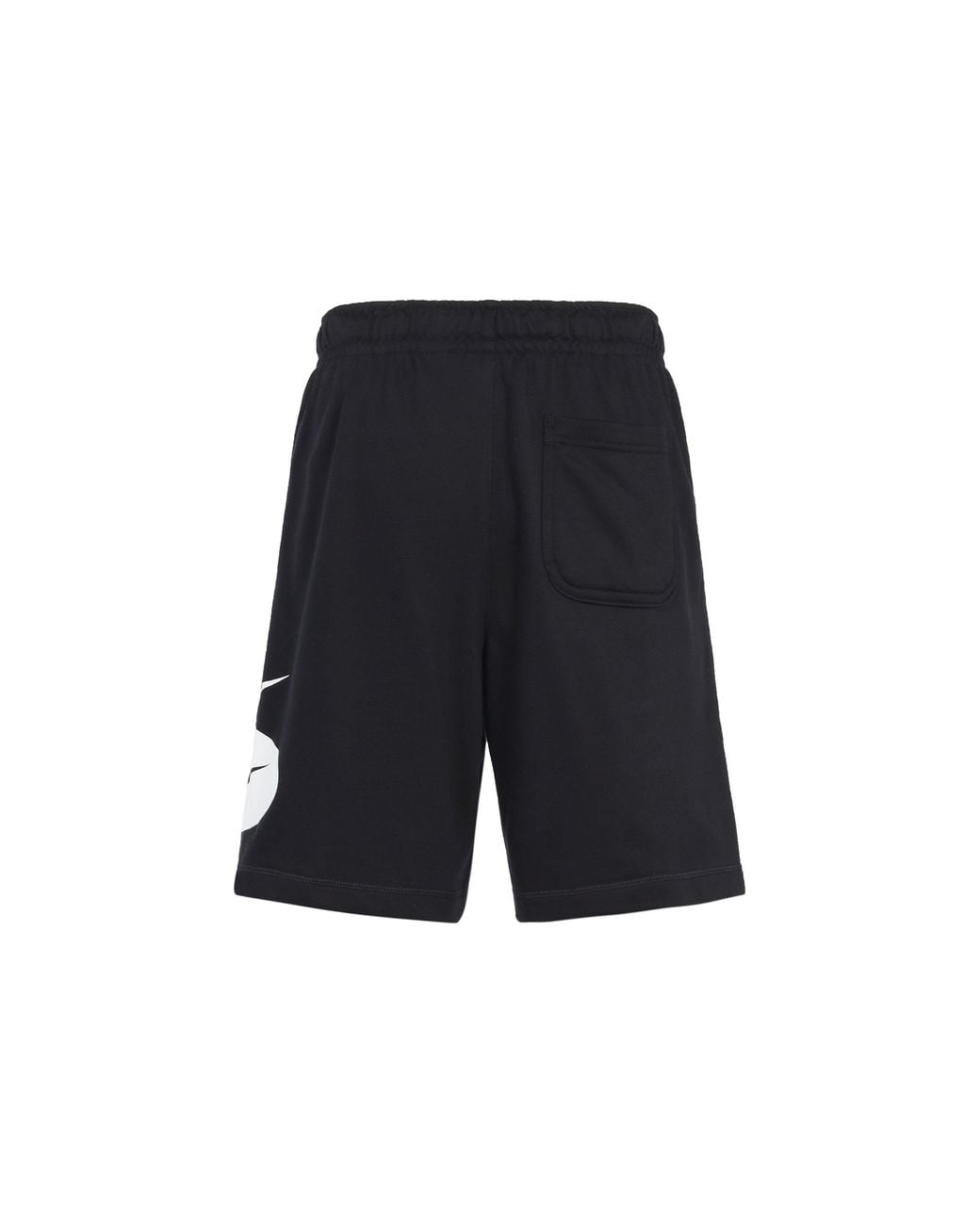 Nike Black Sportswear Contrasting Colors Logo Loose Lacing Casual Shorts for men