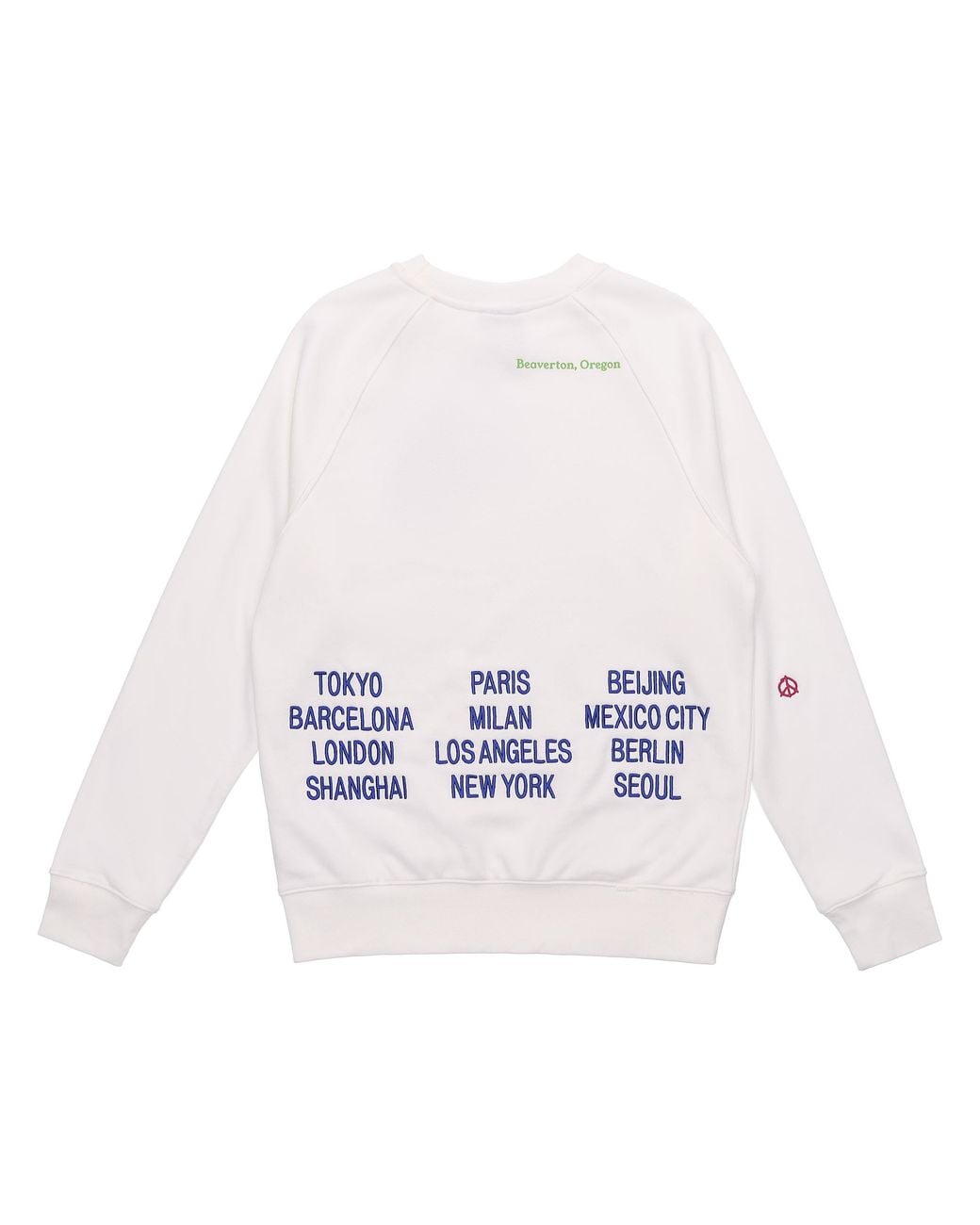 Nike White Embroidered 3 Hook Logo Crew-Neck for men