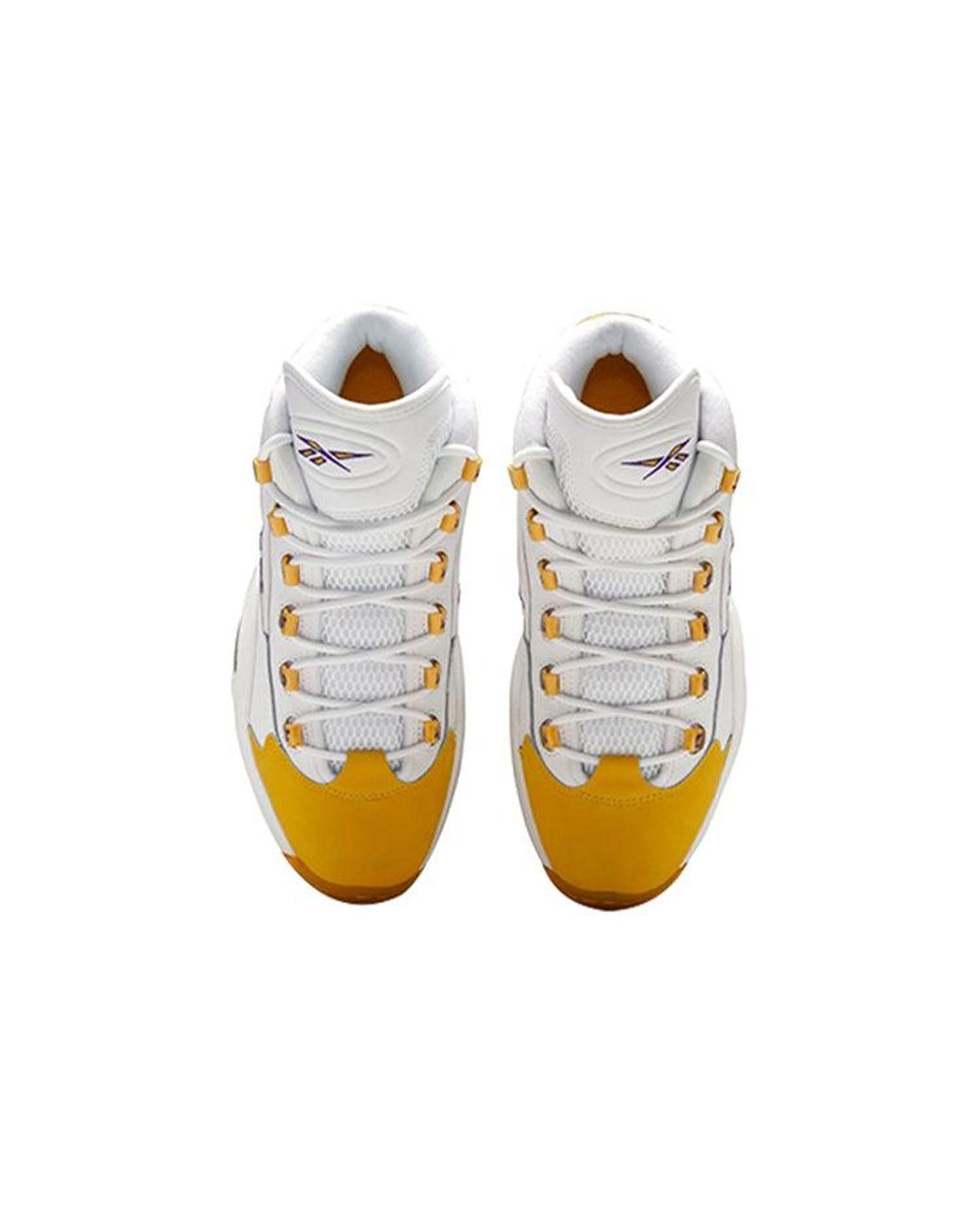 Reebok White Question Mid Toe' for men