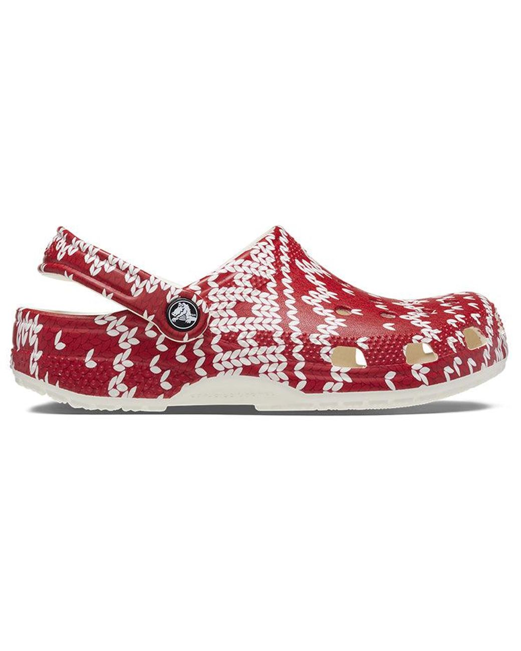 CROCSTM Red (Wmns) Classic Holiday Sweater Graphic
