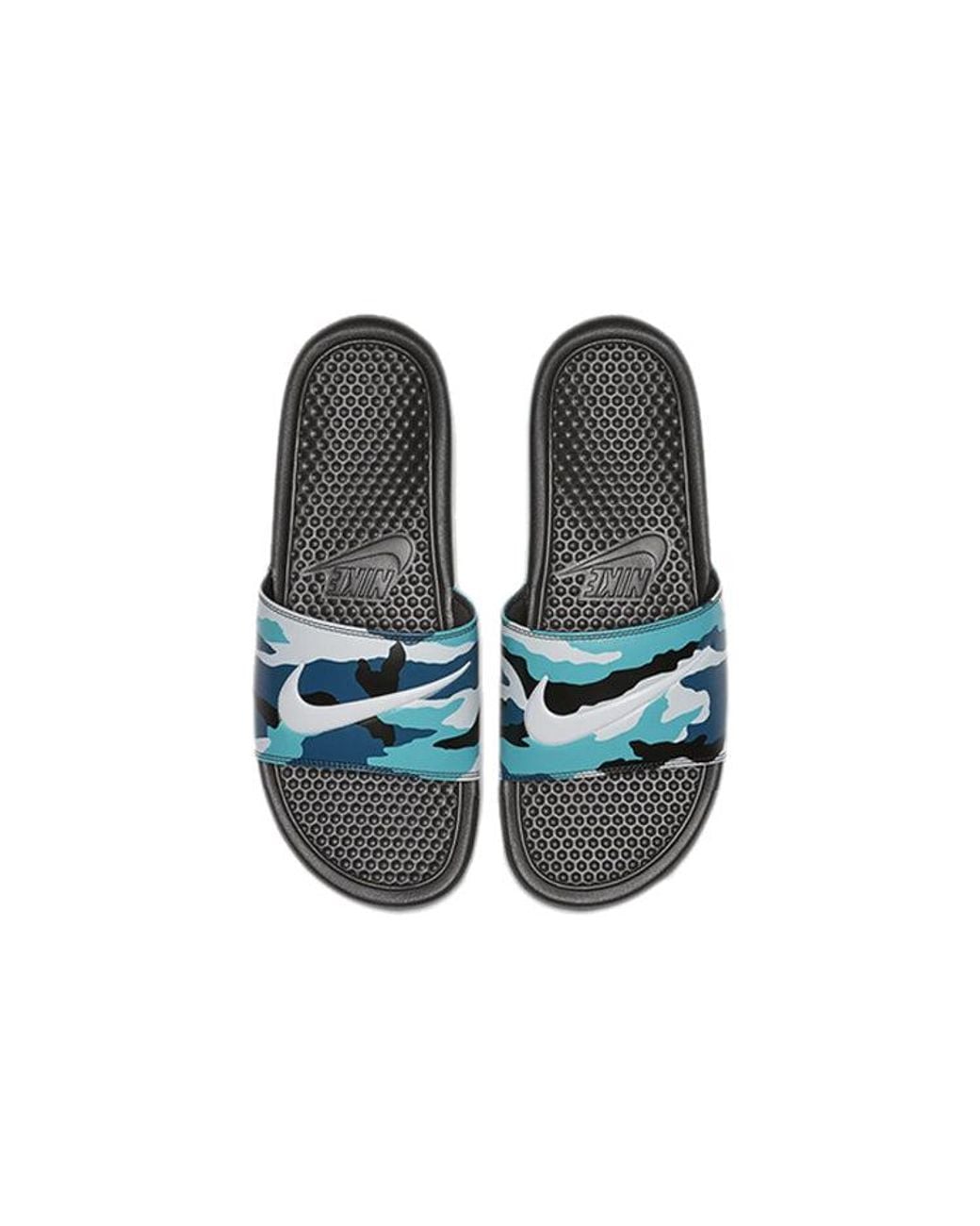 Nike Blue Benassi Jdi Print Slide Camo' for men