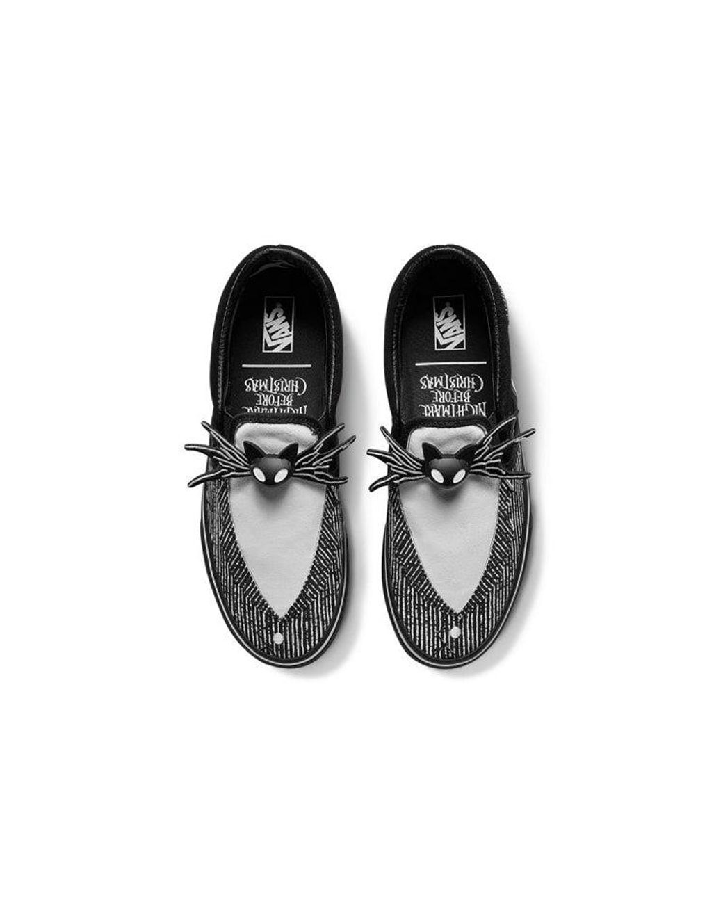 Vans Black The Nightmare Before Christmas X Classic Slip-On 'Jack Skellington Bowtie' for men