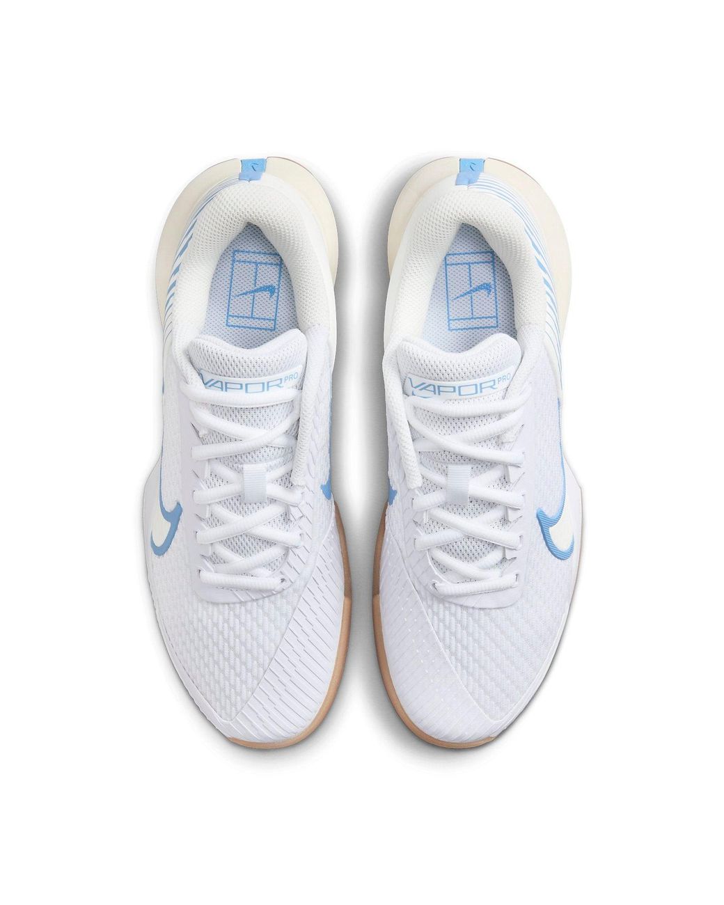 Nike White (Wmns) Court Air Zoom Vapor Pro 2 Tennis Shoes Sail Gum Light Light'