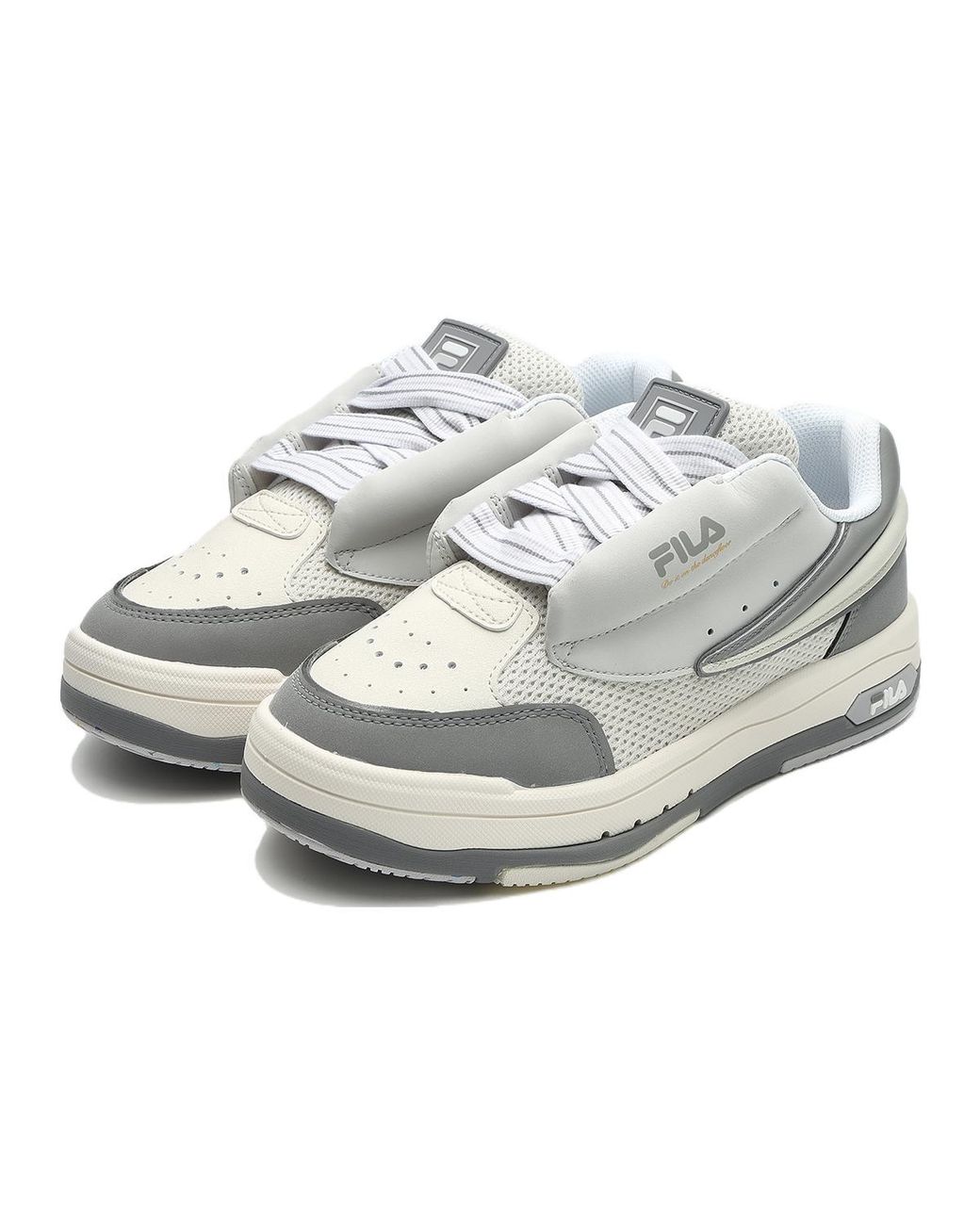 Fila White Mix Low Skate Shoes 'Cream' for men