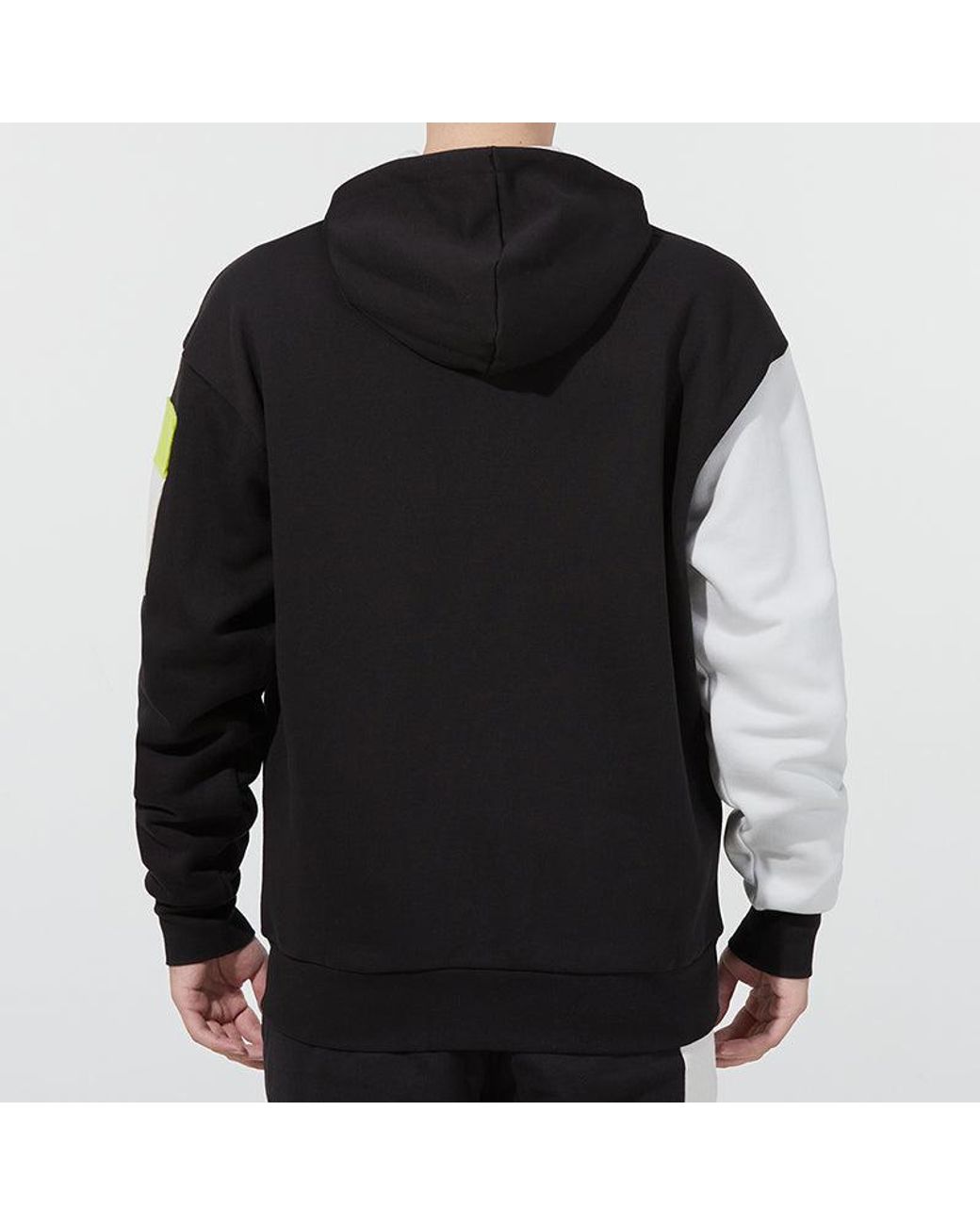 PUMA Black Retro Colorblock Knit Hooded Logo Jacket for men