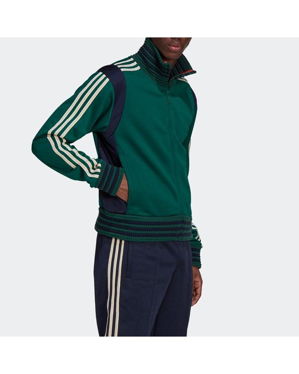 Adidas Originas X Waes Bonner Crossover Stripe Ogo Sports Jacket Green for men