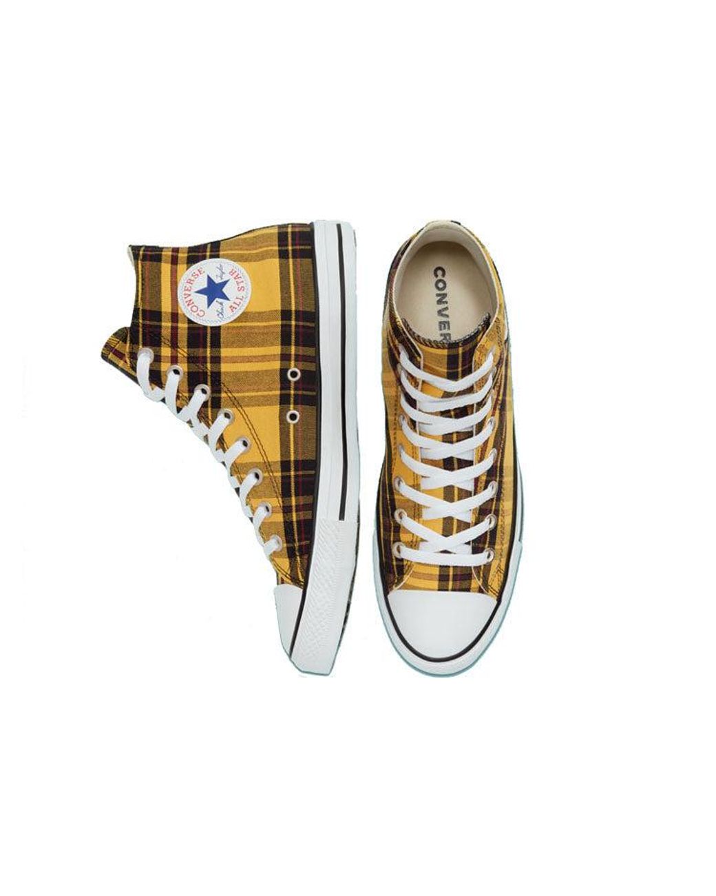 Converse Yellow Chuck Taylor All Star High 'Plaid Pack for men