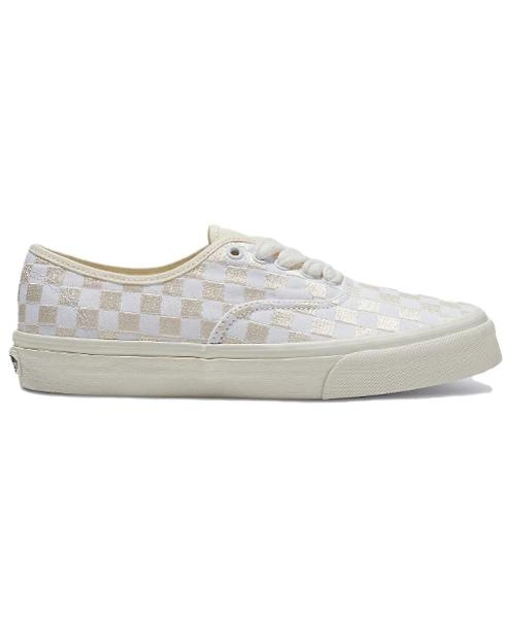 Vans White Authentic 'Embroidered Checkerboard' for men