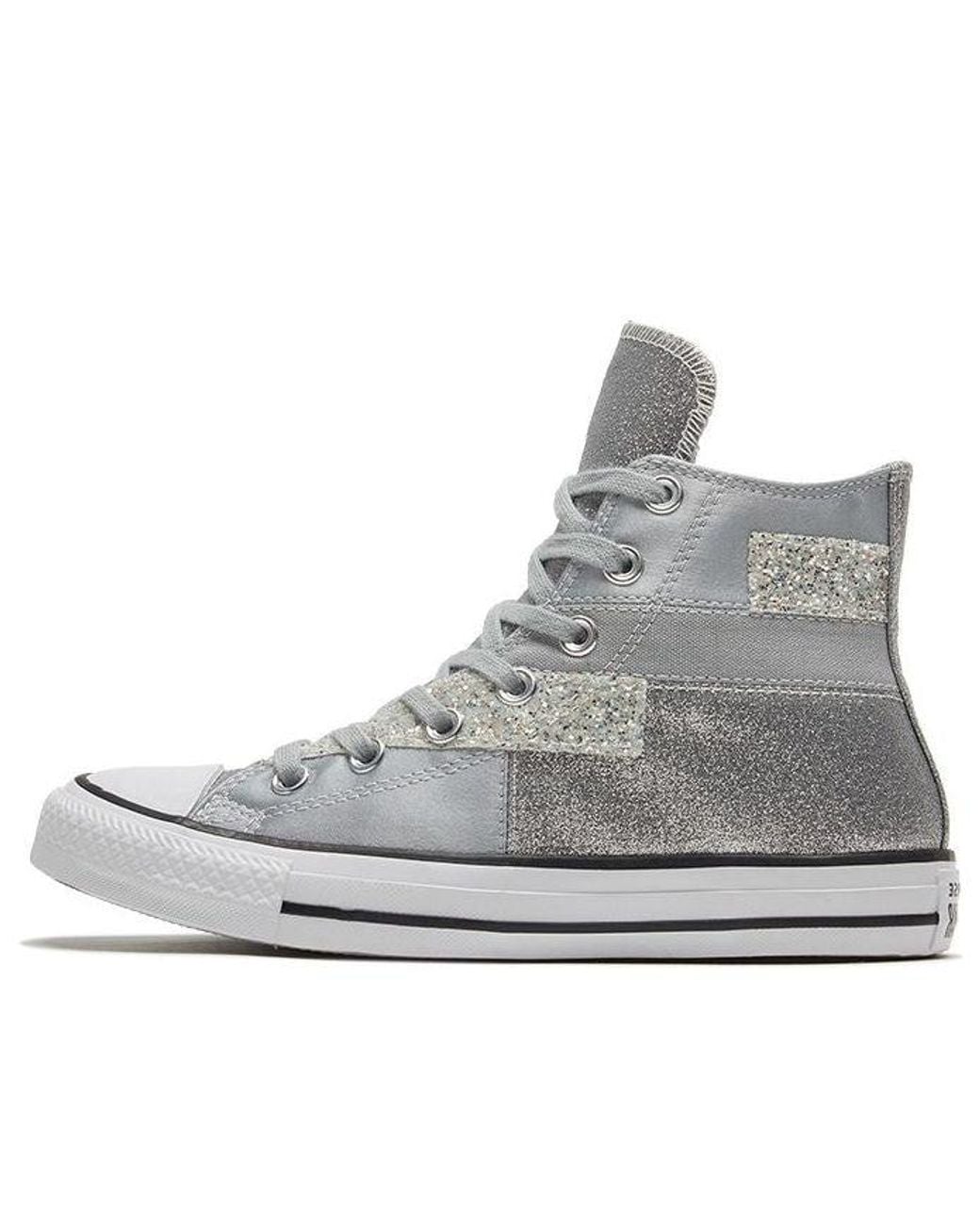 Converse Gray (Wmns) Chuck Taylor All Star High 'Ash Stone Glitter'