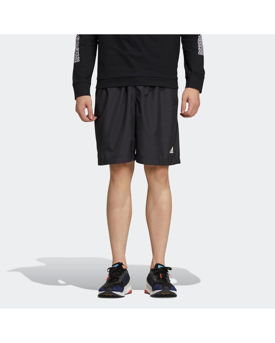 Adidas Black Tyo Wv Sh Casual Sports Lacing Breathable Shorts for men